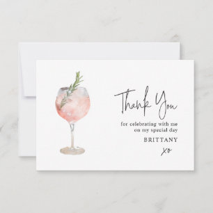 Minimalistiskt Cocktail Vin-tackkort Tack Kort