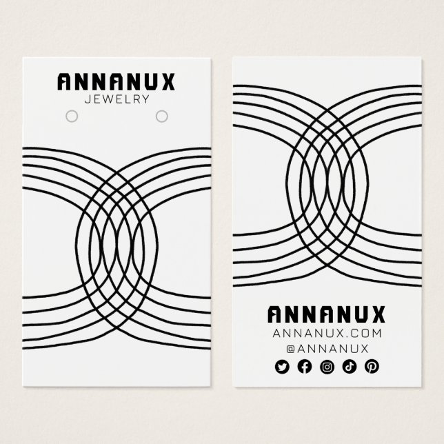 Minimalistiskt Coola för Linjer Örontecken för jud Visitkort (Framsida & baksida)