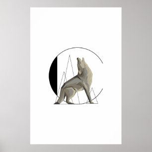 Minimalistiskt Coyote/Varg C-Poster Poster