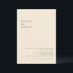 Minimalistiskt Cream Retro-skrivmaskinteckensnitt  Inbjudningar<br><div class="desc">Minimalistisk Cream Retro Typewriter Typography Wedding-inbjudan med information om OSANS webbplats.</div>