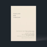 Minimalistiskt Cream Retro-skrivmaskinteckensnitt  Inbjudningar<br><div class="desc">Minimalistisk Cream Retro Typewriter Typography Wedding-inbjudan med information om OSANS webbplats.</div>