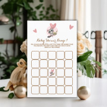Minimalistiskt cute Raccoon Baby Shower Game Bingo