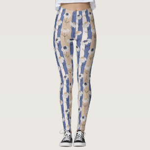 Minimalistiskt Daisy Blommönster (1) Leggings