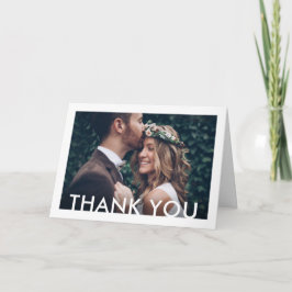 Minimalistiskt deco-typografi 2 foto med vikt Bröl Tack Kort