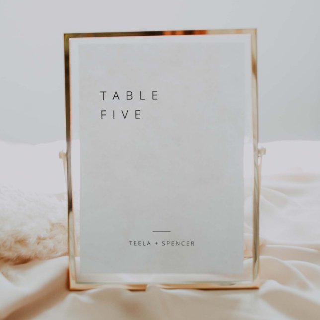 Minimalistiskt dekorkort T102 för Bordsnumret Mott Spara Datumet (Skapare uppladdad)