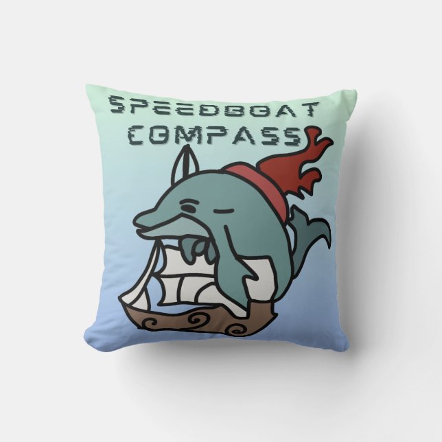 Minimalistiskt delfinfiske seglar snabbt och med r kudde (Framsida)