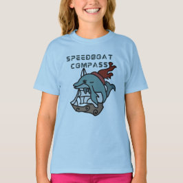 Minimalistiskt delfinfiske seglar snabbt och med r t shirt