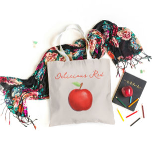 Minimalistiskt Delicious Red Apple Tygkasse