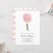 Minimalistiskt Det är en flicka rosa Ballon barndu