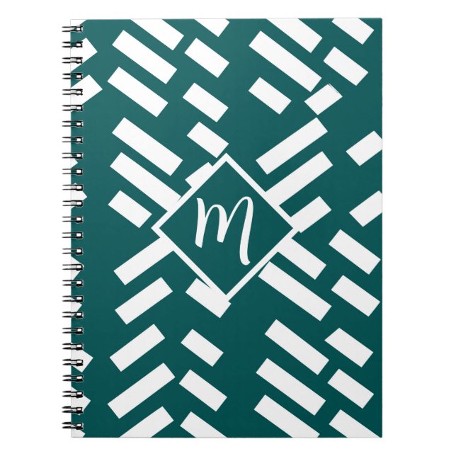Minimalistiskt diagonalt utjämnat Mönster, Monogra Anteckningsbok (Framsidan)