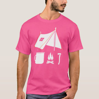 Minimalistiskt diagram för Bushcraft-överlevnadska T Shirt