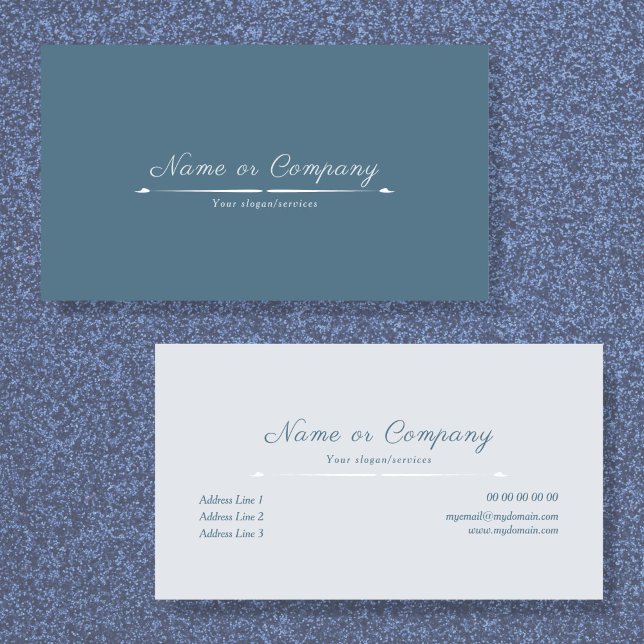 Minimalistiskt Dusty Blue-Affärskort Visitkort (Dusty Blue Business Card)