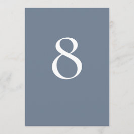 Minimalistiskt Dusty Blue-Bordsnummer