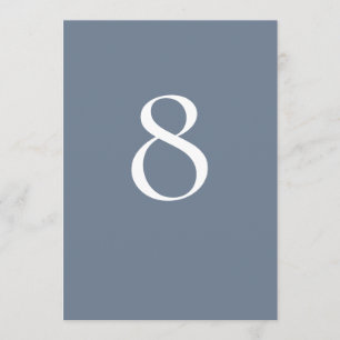 Minimalistiskt Dusty Blue-Bordsnummer