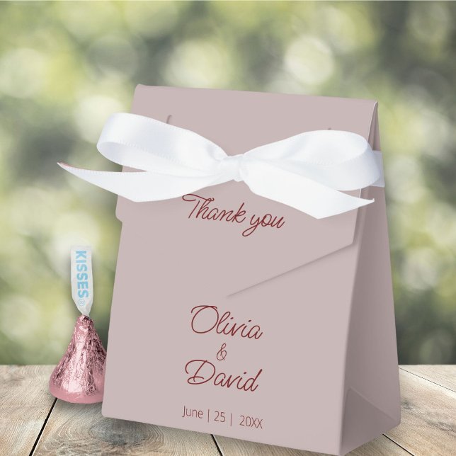 Minimalistiskt Dusty Ro Bröllop Presentaskar (Skapare uppladdad)