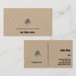 Minimalistiskt Eco Kraft-Affärskort Visitkort