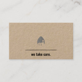 Minimalistiskt Eco Kraft-Affärskort Visitkort