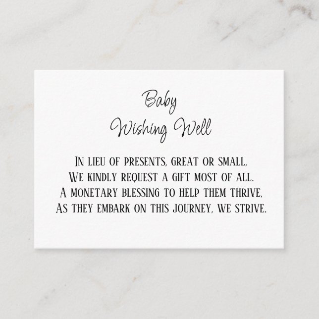 Minimalistiskt ekonomiskt bidrag till Baby som vil Tilläggskort (Framsida)