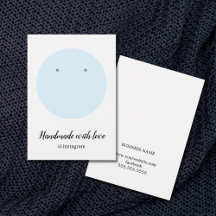 Minimalistiskt Eleant Blue White Earring Card