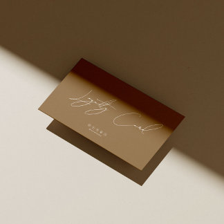 Minimalistiskt Elegant Beige Beauty Salon Loyalty Visitkort