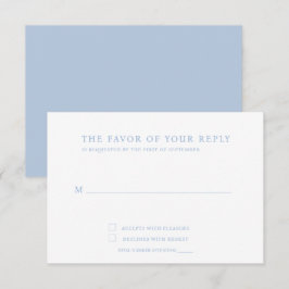 Minimalistiskt Elegant-blått svarskort OSA Kort