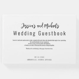 💍 minimalistiskt Elegant bröllop Gästböcker