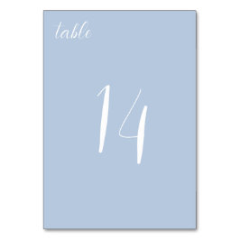 Minimalistiskt Elegant-kort för dammblått Bröllop  Bordsnummer