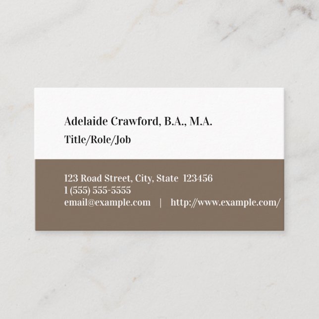 Minimalistiskt, enkelt Affärskort Visitkort (Framsida)