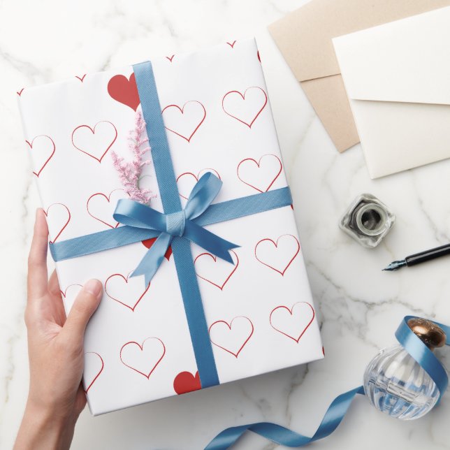 Minimalistiskt enkelt Alla hjärtans dag Kärlek Hea Presentpapper (Gifting)