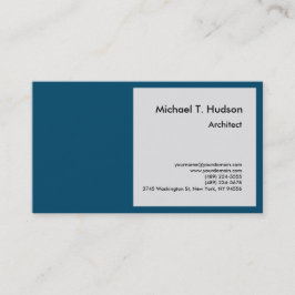 Minimalistiskt enkelt arkitektur Grått Ocean Blue Visitkort