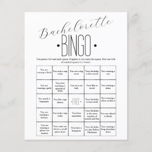 Minimalistiskt enkelt Bachelorette Bingo-spel
