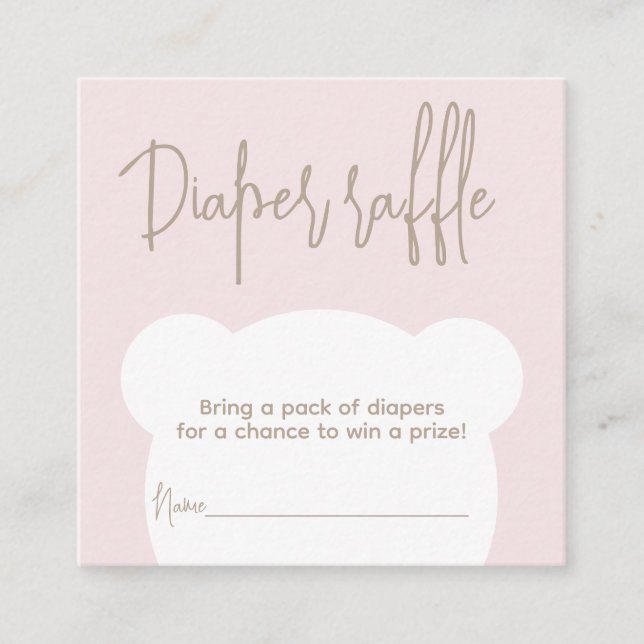 Minimalistiskt enkelt björnbabykläder Stigerblöjor Tilläggskort (Framsida)