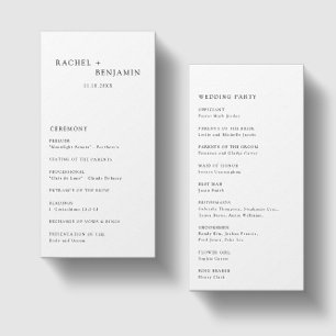Minimalistiskt, enkelt Bröllop Ceremonistiskt prog