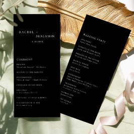 Minimalistiskt enkelt Bröllop Ceremony Black-progr
