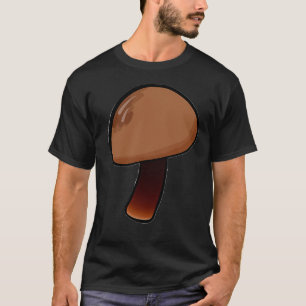 Minimalistiskt enkelt brunt svampfoder i skogen t shirt