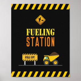 Minimalistiskt enkelt byggmärke Party Drinks-tecke Poster