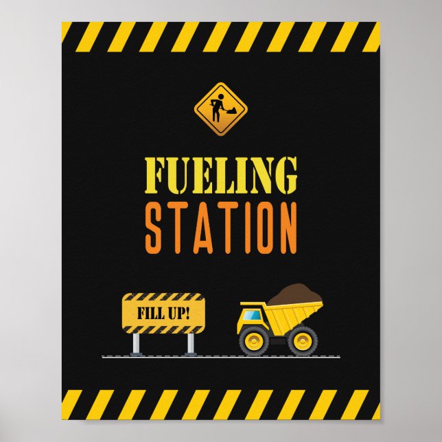 Minimalistiskt enkelt byggmärke Party Drinks-tecke Poster (Framsidan)