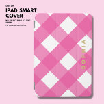 Minimalistiskt enkelt Elegant Shock rosa Monogram iPad Mini Skydd<br><div class="desc">Vi presenterar vår elegant och minimalistiska iPad Mini-täckmantel, med ett djärvt och vackert shock rosa, stor gingham-check, mönster som säkert kommer att vända huvudet. Anpassa ditt omslag med din egen unika beröring genom att lägga till ditt namn eller initialer i ett enkelt guld-teckensnitt. Det här skyddet ser inte bara underbart...</div>