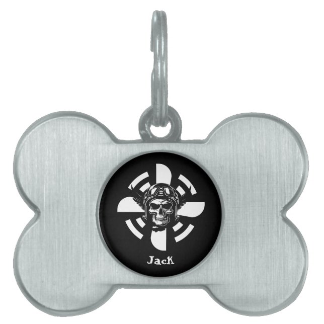 Minimalistiskt Enkelt Flyg Hundhalsband ID-bricka Husdjur (Framsidan)