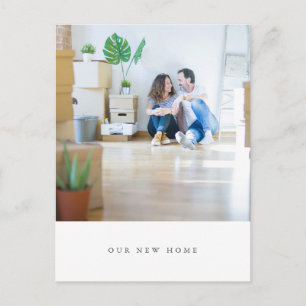 Minimalistiskt enkelt foto Vi har flyttat Home Adr Vykort