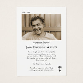 Minimalistiskt enkelt fotofunktionellt tackkort visitkort