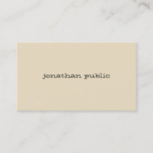 Minimalistiskt enkelt handskript Beige - enkelt Visitkort