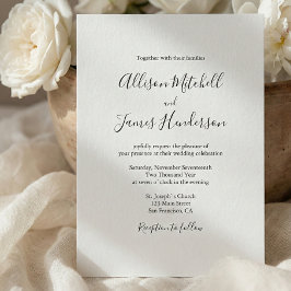 Minimalistiskt, enkelt handskrivet skript med Bröl Inbjudningar