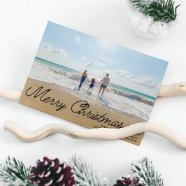 Minimalistiskt enkelt julskript - överlägg 1 foto julkort