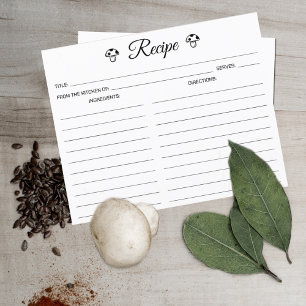 Minimalistiskt enkelt kulinariskt receptkort för s