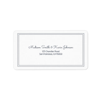 Minimalistiskt enkelt kursivt skript Bröllop Adres Adressetikett