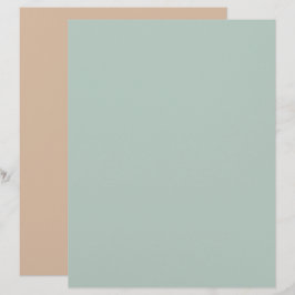 Minimalistiskt Enkelt Mint Turkos Brunt Scrapbookp