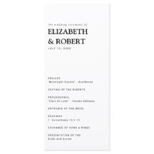 Minimalistiskt enkelt Modern bröllop Ceremony Blac