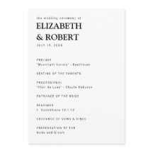 Minimalistiskt enkelt Modern bröllop Ceremony Blac