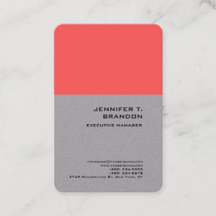 Minimalistiskt enkelt Modern Professionell Grått Visitkort